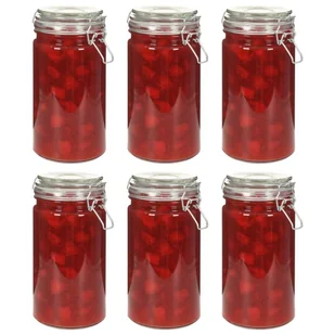 vidaXL vidaXL Słoiki z zamknięciem pałąkowym, 6 szt., 1000 ml - Pojemniki kuchenne - miniaturka - grafika 1