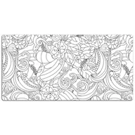 Podkładki na biurko - Mata na biurko Kwiaty Doodle 120x60 cm - miniaturka - grafika 1