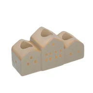 Świeczniki - Świecznik Hauses 13x5x7cm beige - miniaturka - grafika 1