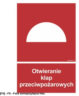 SIGNPROJECT BB010 - Otwieranie klap przeciwpożarowych 500x740 - Tablice BHP - miniaturka - grafika 1