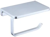 Stojaki i wieszaki na papier toaletowy - Omnires uchwyt na papier toaletowy z półką na telefon komórkowy chrom UN10525CR w każde miejsce w POLSCE - miniaturka - grafika 1