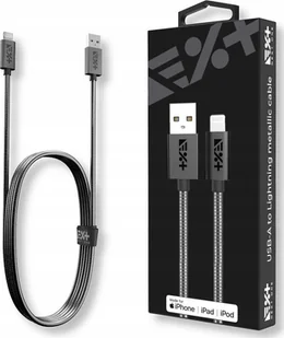 Kabel USB NEXT ONE NEXT ONE Kabel Metallic USB-A / Lightning MFi 1 m space gray - Kable USB - miniaturka - grafika 1