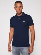 Koszulki męskie - Superdry Polo Classic Pique M1110031A Granatowy Regular Fit - miniaturka - grafika 1