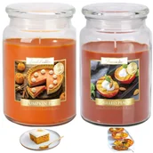 Świece - Świece Zapachowe Słodkie Świeczki 2X Świeca Zestaw Na Prezent Dynia Xxl - miniaturka - grafika 1