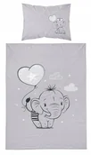 Pościel dla dzieci - DL Pościel Dziecięca 100x135+40x60 Słonik 2930B 14005 - miniaturka - grafika 1