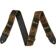 Inne akcesoria gitarowe - Fender Legacy Vintage Monogram Strap Black/Yellow &amp; Brown 2" - miniaturka - grafika 1