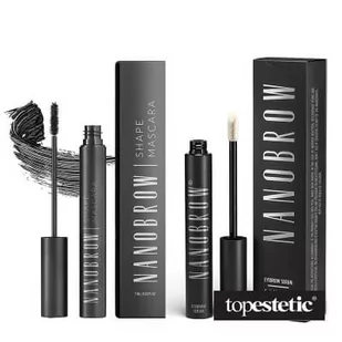 Nanobrow Nanobrow + Shape Mascara ZESTAW Odżywka do brwi 5 ml + Maskara do brwi stylizuje, układa, dodaje koloru 7 ml (kolor black) - Palety i zestawy do makijażu - miniaturka - grafika 1