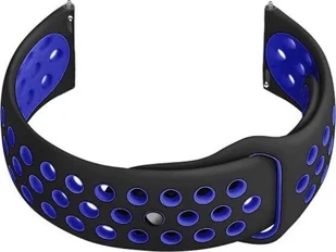 Pasek gumowy do smartwatch U11 - czarny/granat - 20mm - Akcesoria do smartwatchy - miniaturka - grafika 1