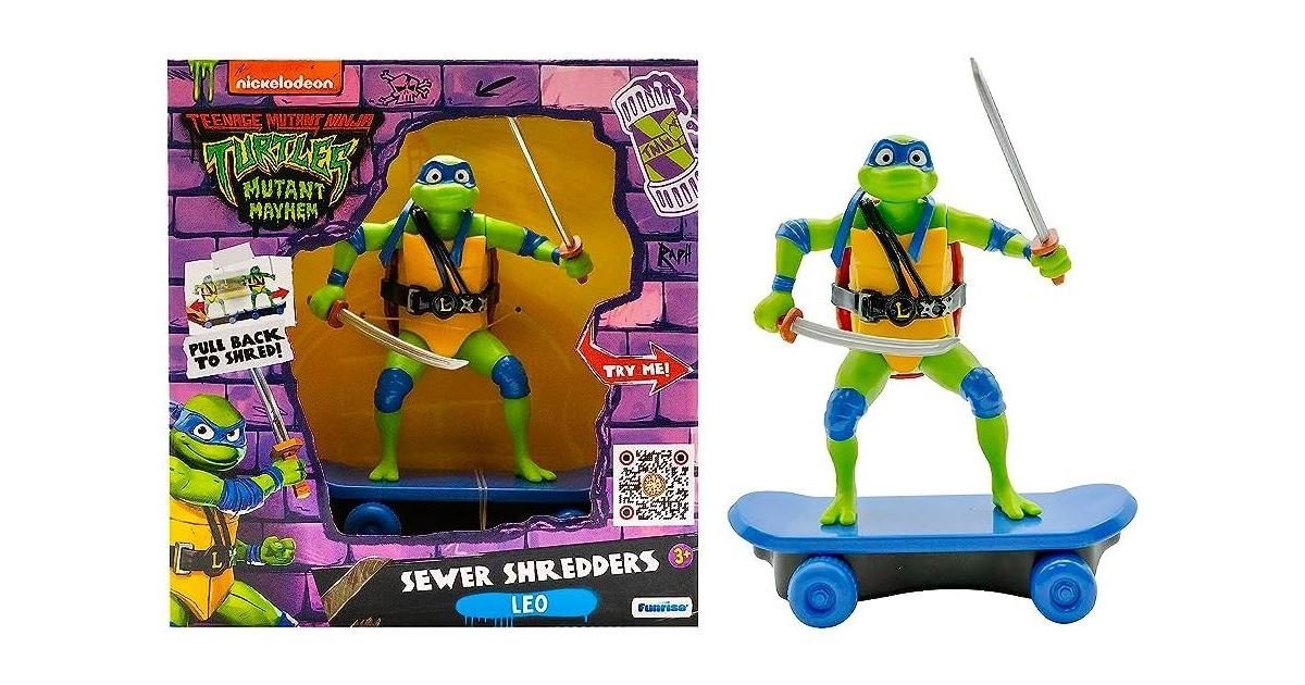 Wojownicze Żółwie Ninja TURTLES Leonardo na deskorolce nickelodeon Ninja