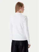 Bluzki damskie - Calvin Klein Bluzka Ls Woven Label LV047E203G Biały Slim Fit - miniaturka - grafika 1