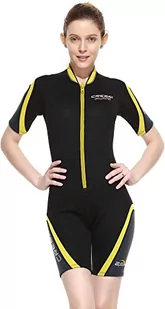 Cressi Women's Playa Lady Shorty Mokry skafander z neoprenu o grubości 2mm ,Czarny/Żółty ,2XL ,XLV446016 - Pianki do pływania - miniaturka - grafika 1