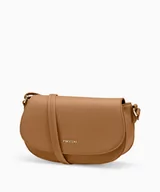 Torebki damskie - PUCCINI Torebka bagietka crossbody brązowa - miniaturka - grafika 1