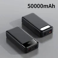 Inne - TEMU Super Duża Pojemność 50000mAh, Mobilny Źródło Zasilania z Wyświetlaczem LED, Latarką i Rezerwą Awaryjną, Szybkie Ładowanie 22.5W - Oświetlenie - miniaturka - grafika 1