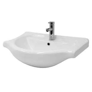 Umywalka 675x215x515 cm Biała Ceramika - Umywalki - miniaturka - grafika 1