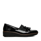 Półbuty damskie - Półbuty Rieker 53751-00 Czarny - miniaturka - grafika 1