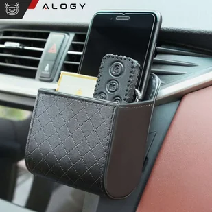 2x Organizer samochodowy na kratkę uchwyt zaczep do kratki auta samochodu box Alogy Car Air Vent Czarny - Części i akcesoria do laptopów - miniaturka - grafika 10