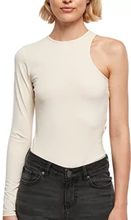 Urban Classics Damskie body ze stretchem Organic Stretch Asymetryczne, białe, rozmiar M, Whitesand, M - Body - miniaturka - grafika 1