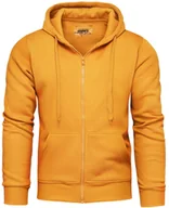 Bluzy męskie - Bluza męska z kapturem żółta Recea - miniaturka - grafika 1