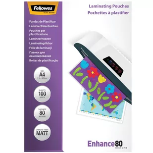 Fellowes Folia laminacyjna matowe: Rozmiar A4 - op. 100 szt. 5452103 - Folie do laminatora - miniaturka - grafika 2