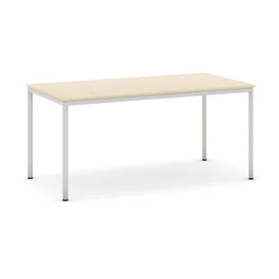 B2B Partner Stół do jadalni i stołówki, jasnoszara konstrukcja, 1600x800 mm, brzoza 555251 - Stoły - miniaturka - grafika 1