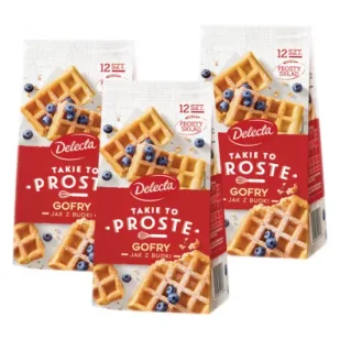 Delecta Gofry jak z budki Zestaw 3 x 340 g - Dodatki do ciast w proszku - miniaturka - grafika 1
