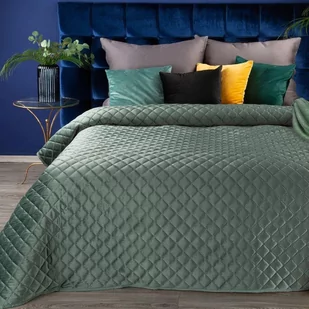 Euro Firany Narzuta 220 x 240 Pikowana Velvet Ria1 C. Mięta 1219610 - Narzuty - miniaturka - grafika 1