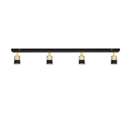 Lampy sufitowe - LED Oświetlenie punktowe TUBSSON 4xGU10/4,8W/230V czarne/złote - miniaturka - grafika 1