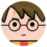 Dekoracje i nakrycia stołu na imprezę - Amscan, Harry Potter, Talerzyki Papierowe, 8 Sztuk, 23 cm - miniaturka - grafika 1