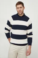 Swetry męskie - Pepe Jeans sweter bawełniany kolor granatowy - miniaturka - grafika 1