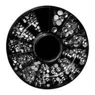 Ozdoby do paznokci - NEONAIL Karuzela z ozdobami - Srebrne Cyrkonie 03 - miniaturka - grafika 1