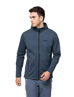 Kurtki męskie - Jack Wolfskin Męska Kurtka Z Kapturem Horizon M, Thunder Blue, S - grafika 1