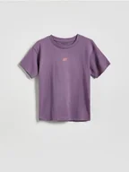 Koszulki dla chłopców - Reserved - Bawełniany t-shirt - fioletowy - miniaturka - grafika 1