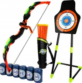 Zabawki i gry sportowe - Łuk Zestaw Łuczniczy Dla Dzieci Strzałki Kołczan Puszki Cele Tarcza Led - miniaturka - grafika 1