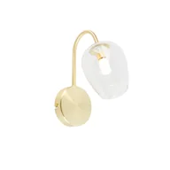 Lampy ścienne - QAZQA Inteligentna lampa ścienna złota ze szkłem włącznie z WiFi G9 - Elien - miniaturka - grafika 1