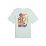 Koszulki sportowe męskie - Męska koszulka sportowa Graphics Summer PUMA Peaceful Blue - miniaturka - grafika 1