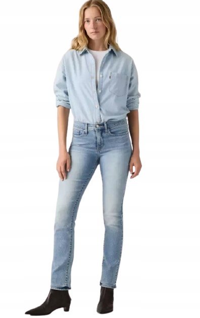 LEVIS JEANSY MOM JEANS WYSOKI STAN PRZETARCIA NIEBIESKIE 30/30 J5E