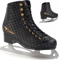 Łyżwy - LYZWY FIGUROWE OCIEPLANE CZARNE EXCLUSIVE SMJ - miniaturka - grafika 1