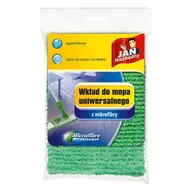 Miotły, szufle, mopy - Mop płaski uniwersalny mikrofibra wkład zielony Jan Niezbędny - miniaturka - grafika 1