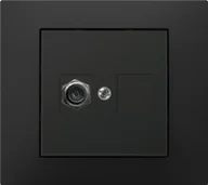 Gniazdka elektryczne - Elektro-Plast Vestra Gniazdo antenowe TV pojedyncze typ ff bez ramki podtynkowe IP20 czarny 3886-19 - miniaturka - grafika 1