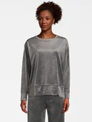 Bluzy damskie - Bluza damska bez kaptura welurowa Fila FAW0227-80008 M Szara (4064556306623). Bluzy bez kaptura damskie - miniaturka - grafika 1