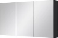 Szafki łazienkowe - Szafka wisząca z lustrem 120x65 cm czarny mat Belli Gold - miniaturka - grafika 1