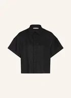 Bluzki damskie - Mrs & Hugs Bluzka Oversize Z Lnu schwarz - miniaturka - grafika 1