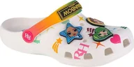 Buty dla dziewczynek - Crocs Crocs Classic Rainbow High Kids Clog 208117-90H białe 28/29 - miniaturka - grafika 1