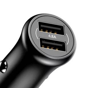 Baseus Gentleman uniwersalna ładowarka samochodowa 2x USB 4.8A czarny (CCALL-GB01) - Ładowarki samochodowe - miniaturka - grafika 6