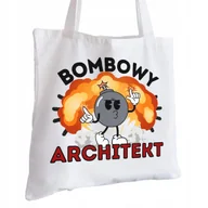 Torby i wózki na zakupy - Torba Bawełniana biała dla Architekta Na Prezent ekologiczna Trwały Nadruk - miniaturka - grafika 1