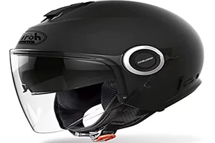 Airoh Męski kask HE11, czarny, L - Kaski motocyklowe - miniaturka - grafika 1