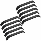 Zawiasy, okucia i inne akcesoria - Zestaw 10 czarnych, nowoczesnych uchwytów meblowych, 160 mm, uchwyty do drzwi szafek ze śrubami - miniaturka - grafika 1