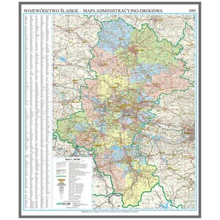 EkoGraf, Województwo śląskie mapa ścienna na podkładzie do wpinania - pinboard, 1:200 000 - Mapy i plansze edukacyjne - miniaturka - grafika 1