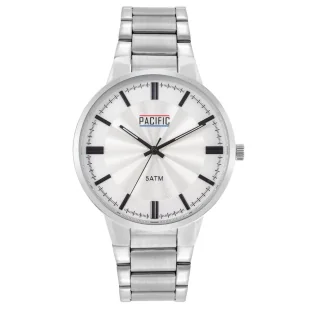 Zegarek Srebrny męski zegarek z bransoleta PACIFIC X0060-02 - Zegarki męskie - miniaturka - grafika 1