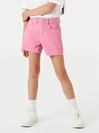 Spodenki damskie - NAME IT Szorty jeansowe Rose 13239003 Różowy Mom Fit - miniaturka - grafika 1